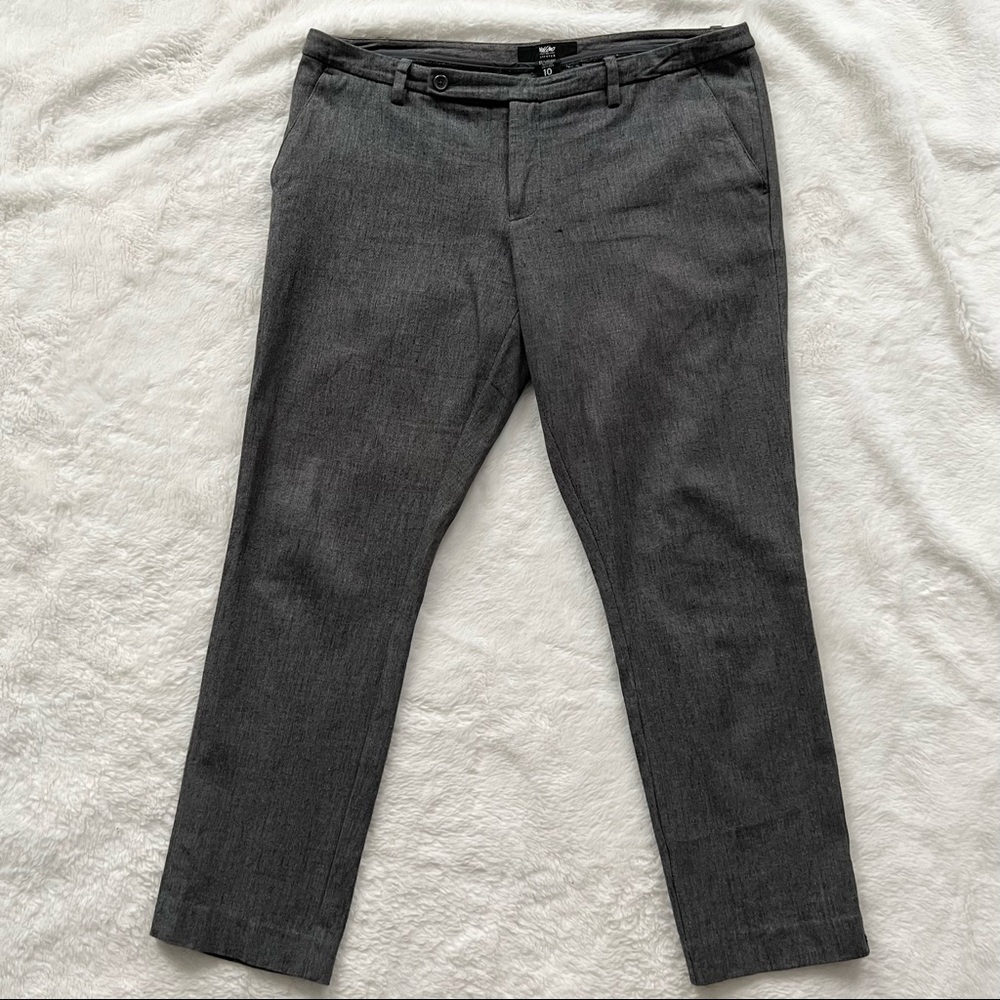 Mossimo Cropped Trousers Stretch Fit 3 Heather Gray Size 10